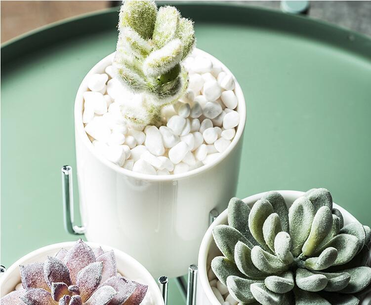Ida - Ceramic Flower Planters with Modern Stand